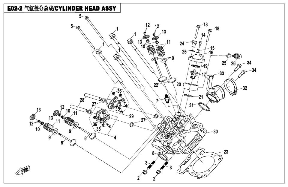 E02-2 - CYLINDER HEAD ASSY