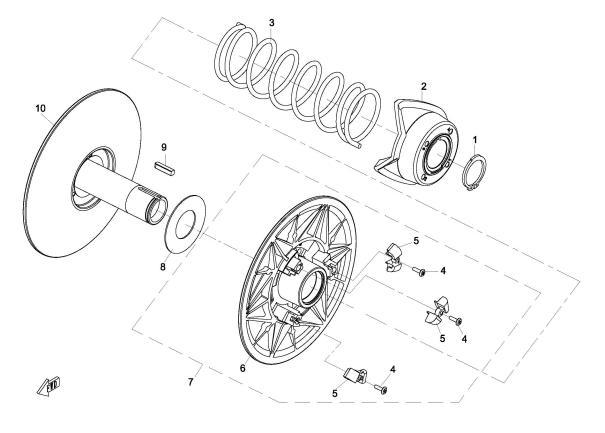 E05-2 - DRIVEN PULLEY(REAR)