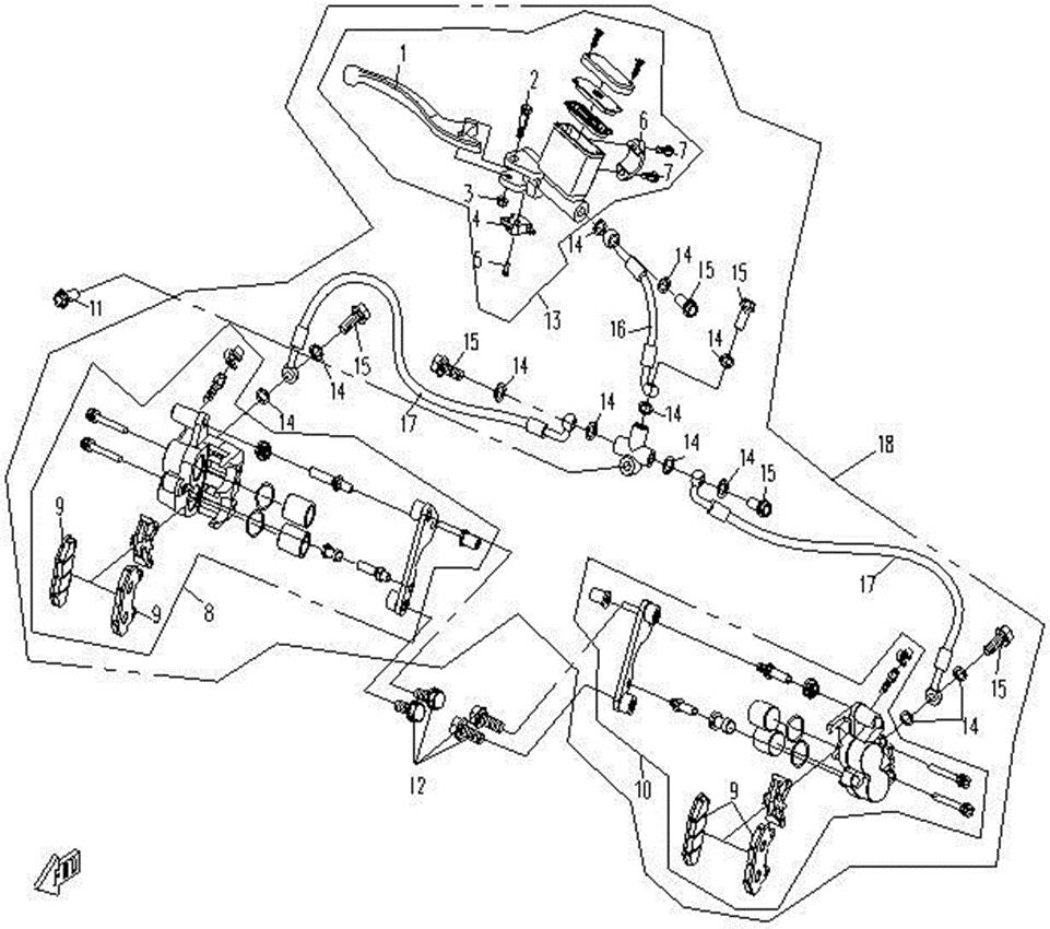 F21 - FRONT HYDRAULIC BRAKE SYSTEM