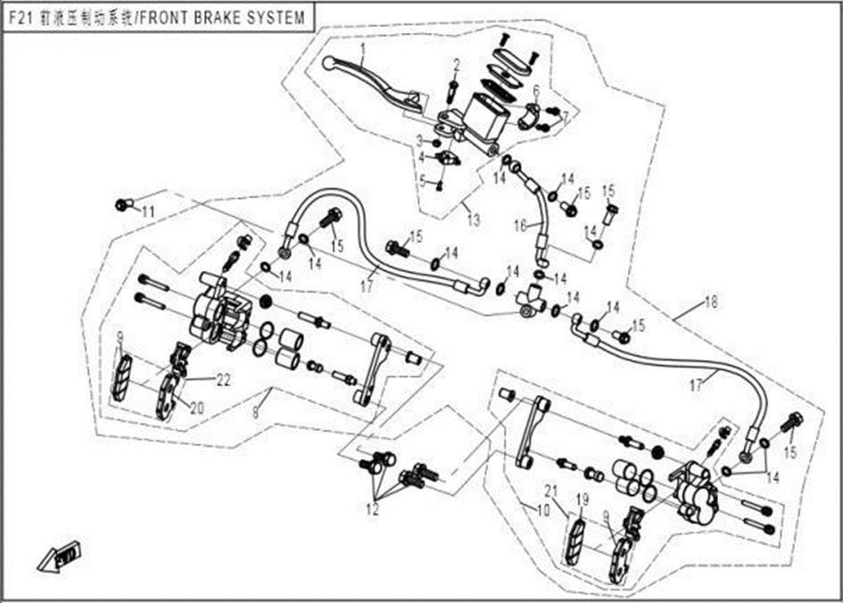F21 - FRONT HYDRAULIC BRAKE SYSTEM