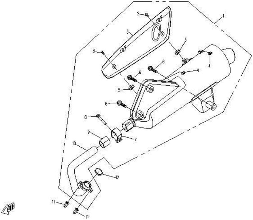 F13 - MUFFLER (CARBURETOR)