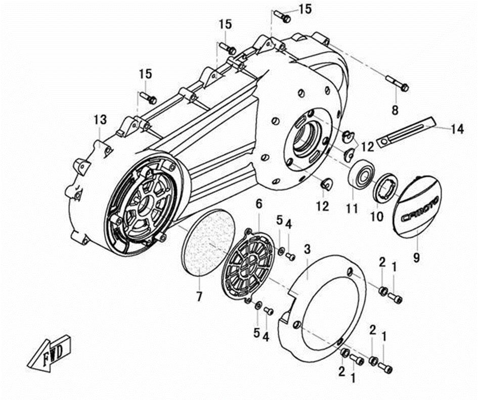 E01-4 - LEFT SIDE COVER ASSY