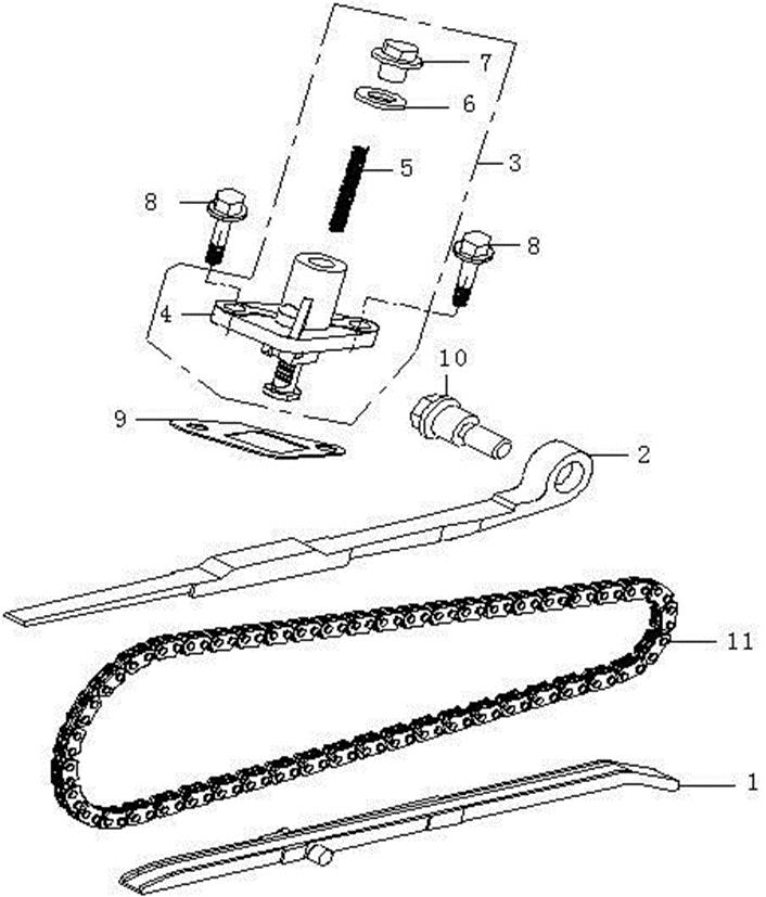 E05 - CHAIN AND TENSIONER COMP