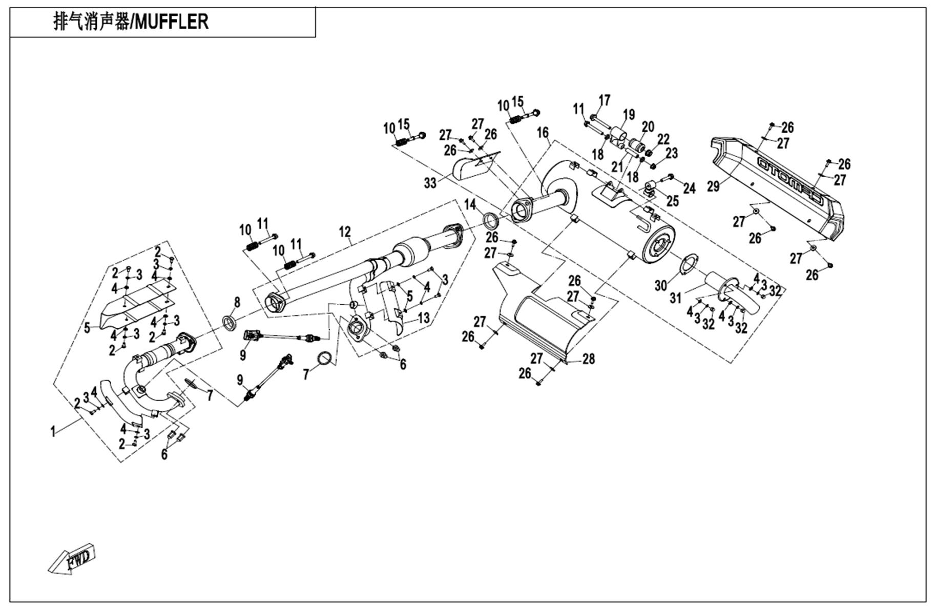 F02-1-A - MUFFLER(STANDARD)