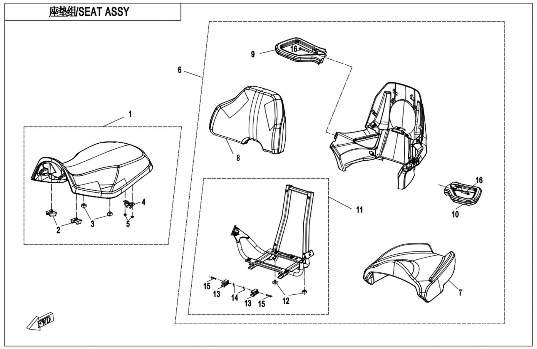 F13-A - SEAT -BLACK