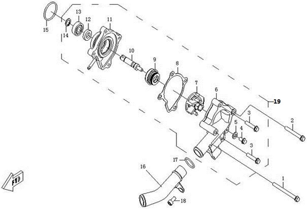 E23 - WATER PUMP ASSY.