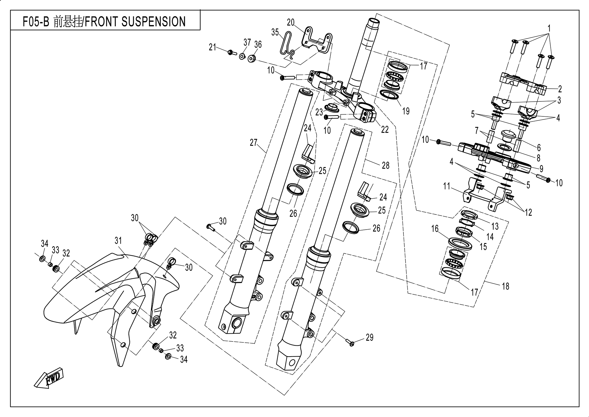 F05-B - FRONT SUSPENSION