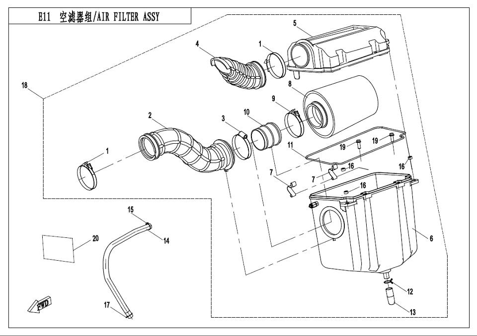 F41 - AIR FILTER ASSY