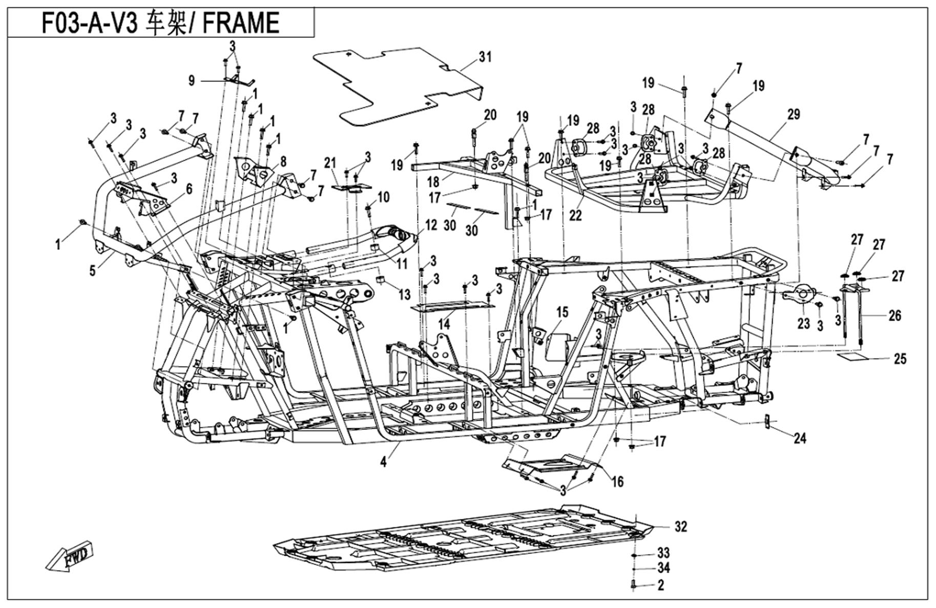 F03-A-V3 - FRAME ASSY