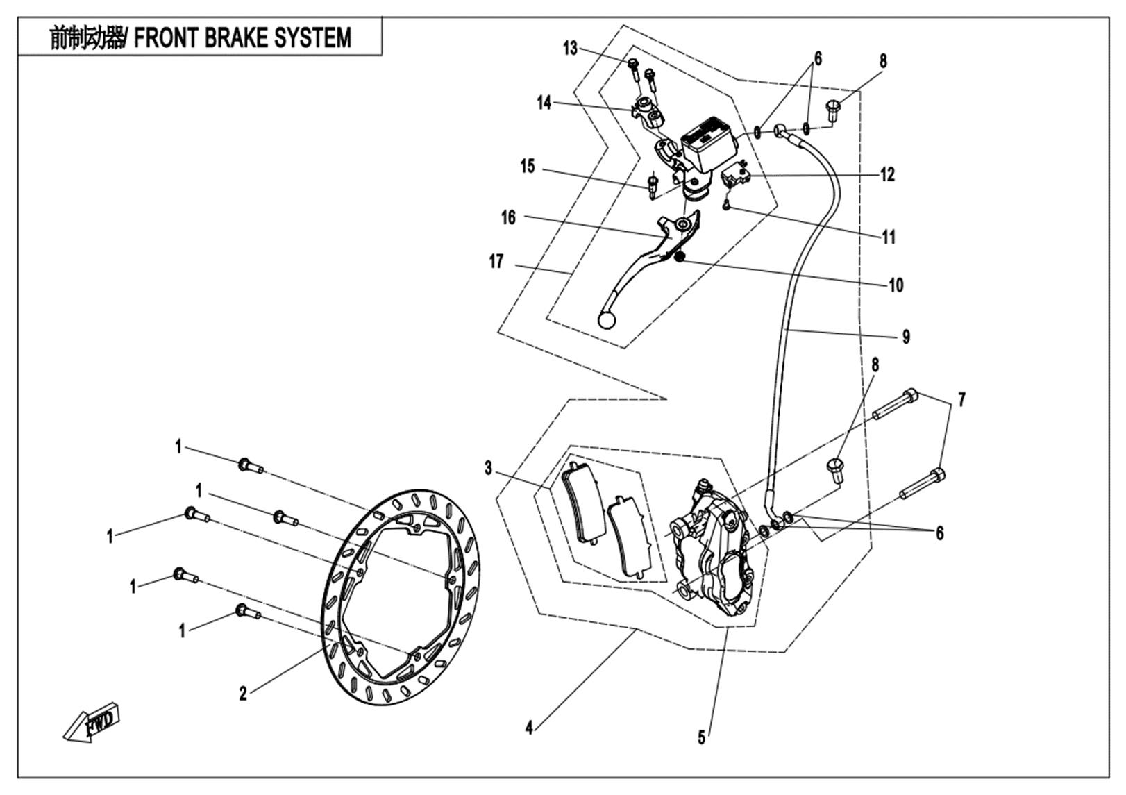 F08-A-1 - FRONT BRAKE SYSTEM (XIHU )
