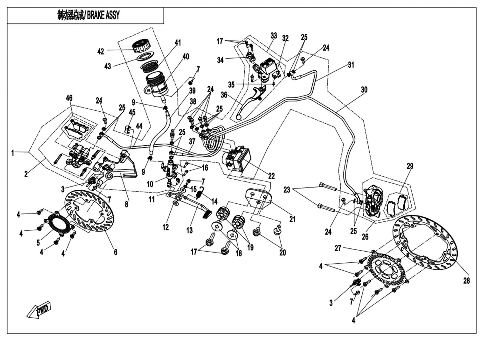 F08-C - BRAKE ASSY (ABS )