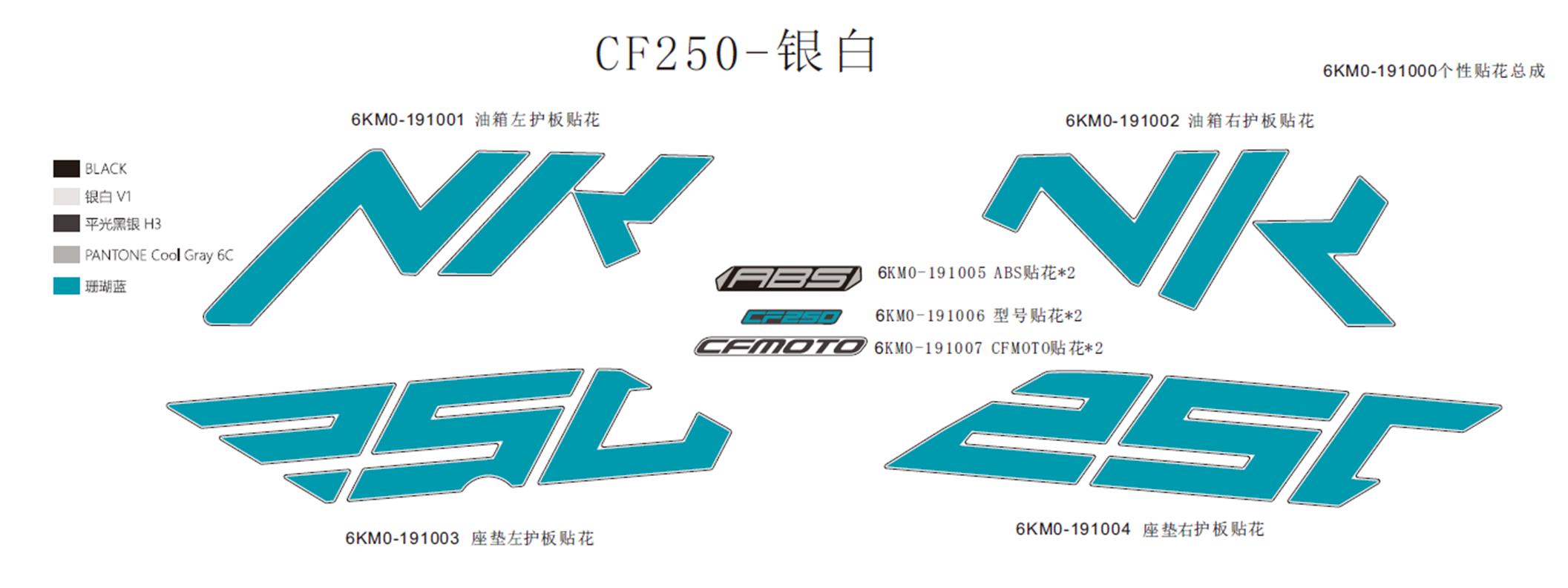 F19-B - DECAL(SILVER WHITE)