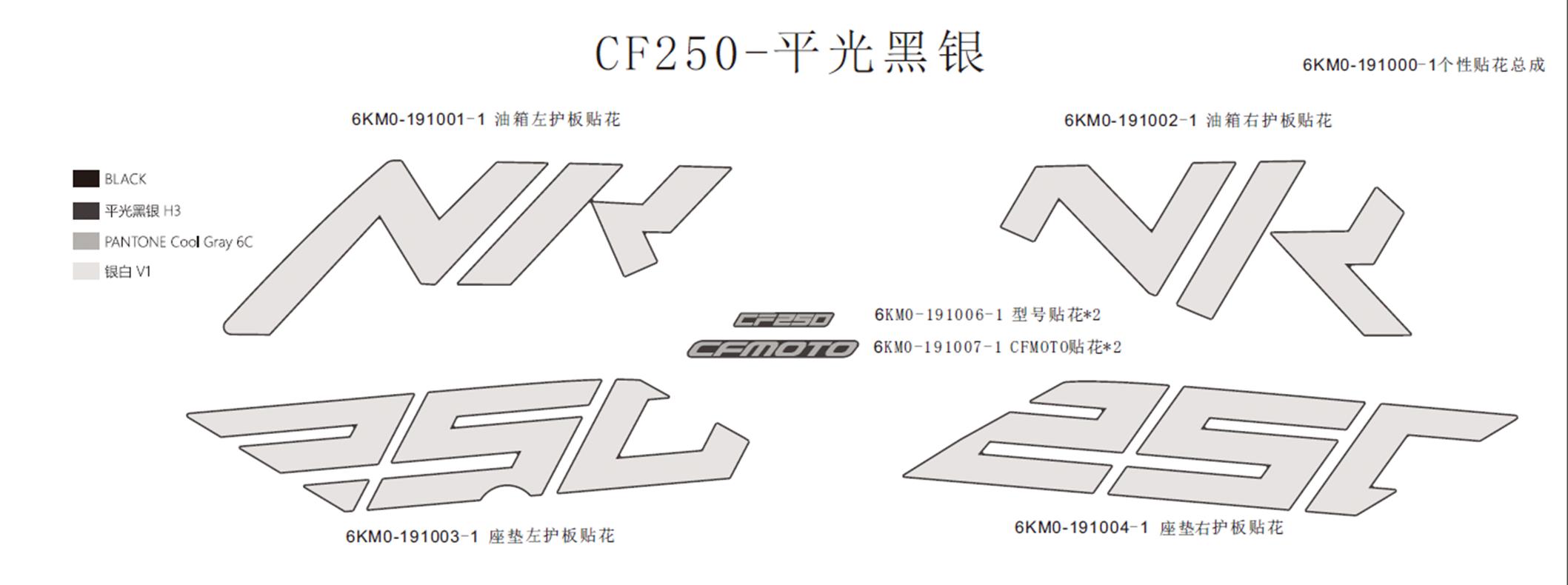 F19-C - DECAL(MATTE SILVER BLACK)