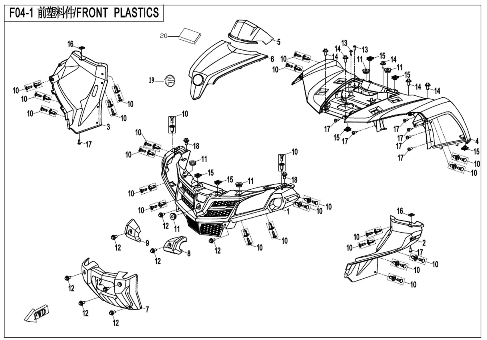 F04-1 - FRONT PLASTICS