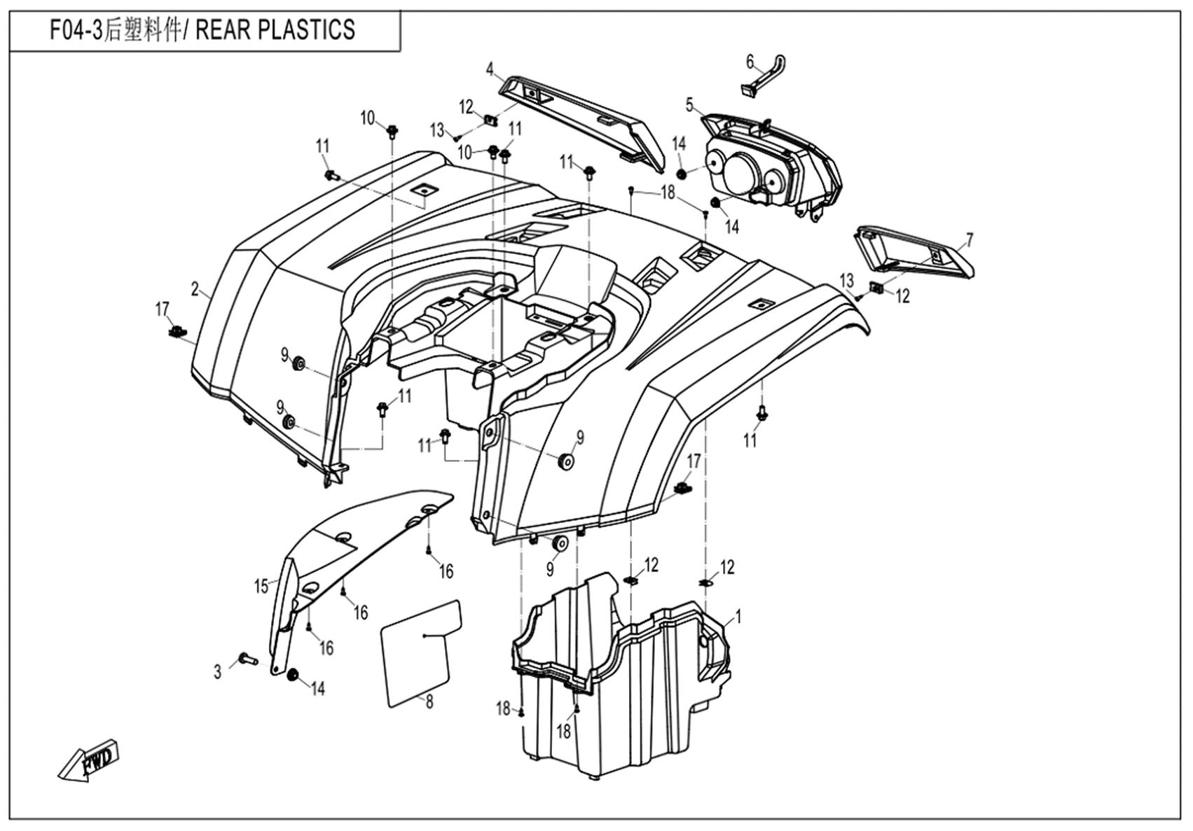 F04-3 - REAR PLASTICS