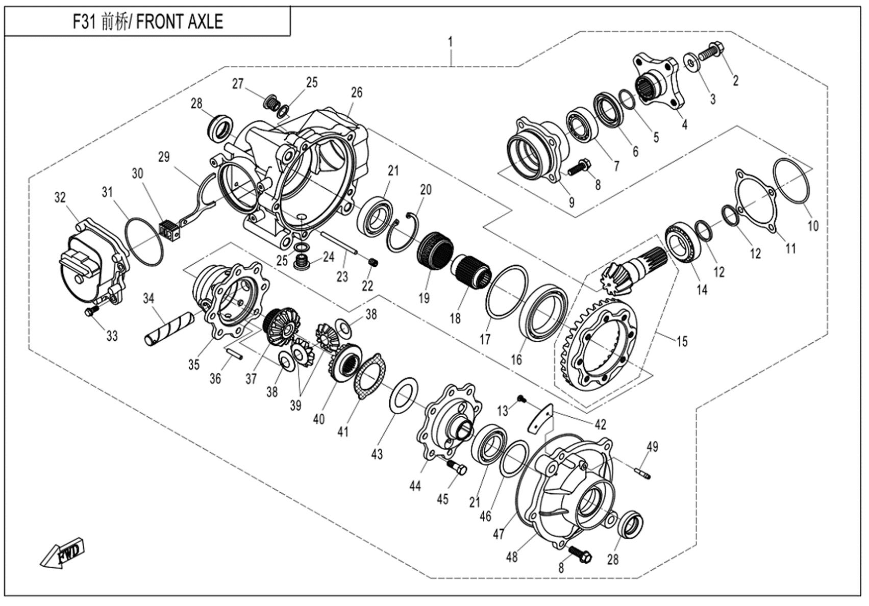 F31-V1 - FRONT AXLE
