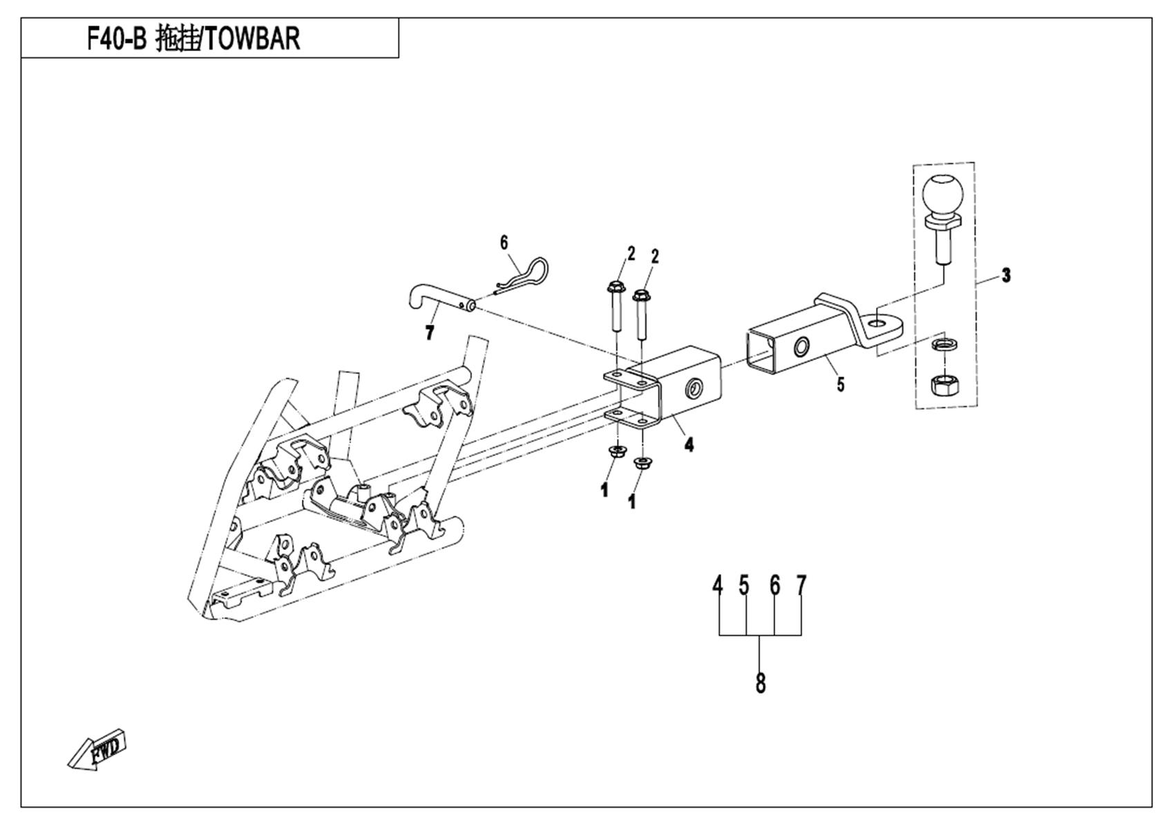 F40-B - TOWBAR(SPLIT TYPE)
