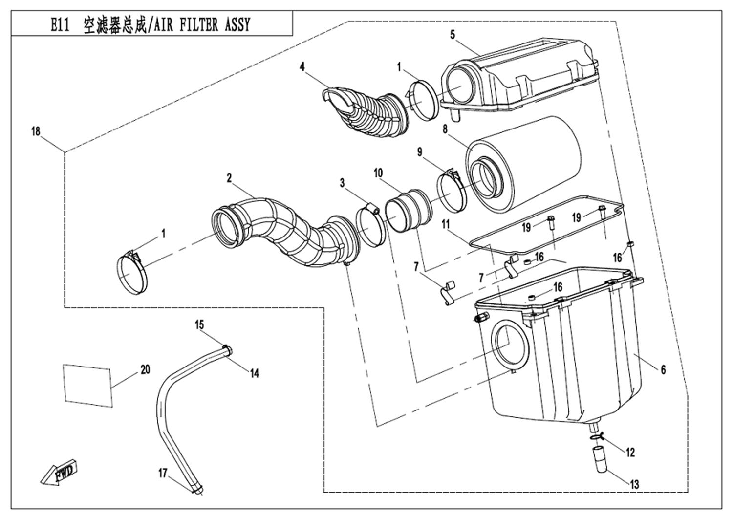 F41 - AIR FILTER ASSY.