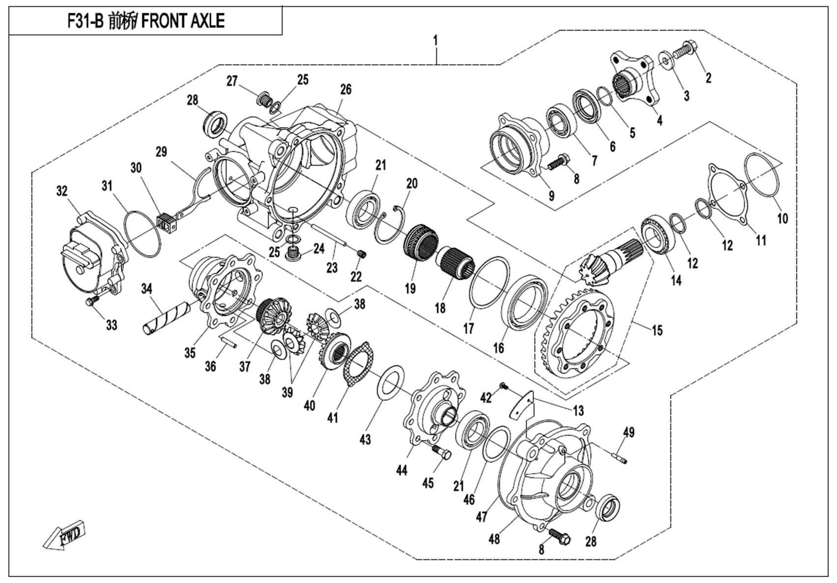 F31-B-V1 - FRONT AXLE