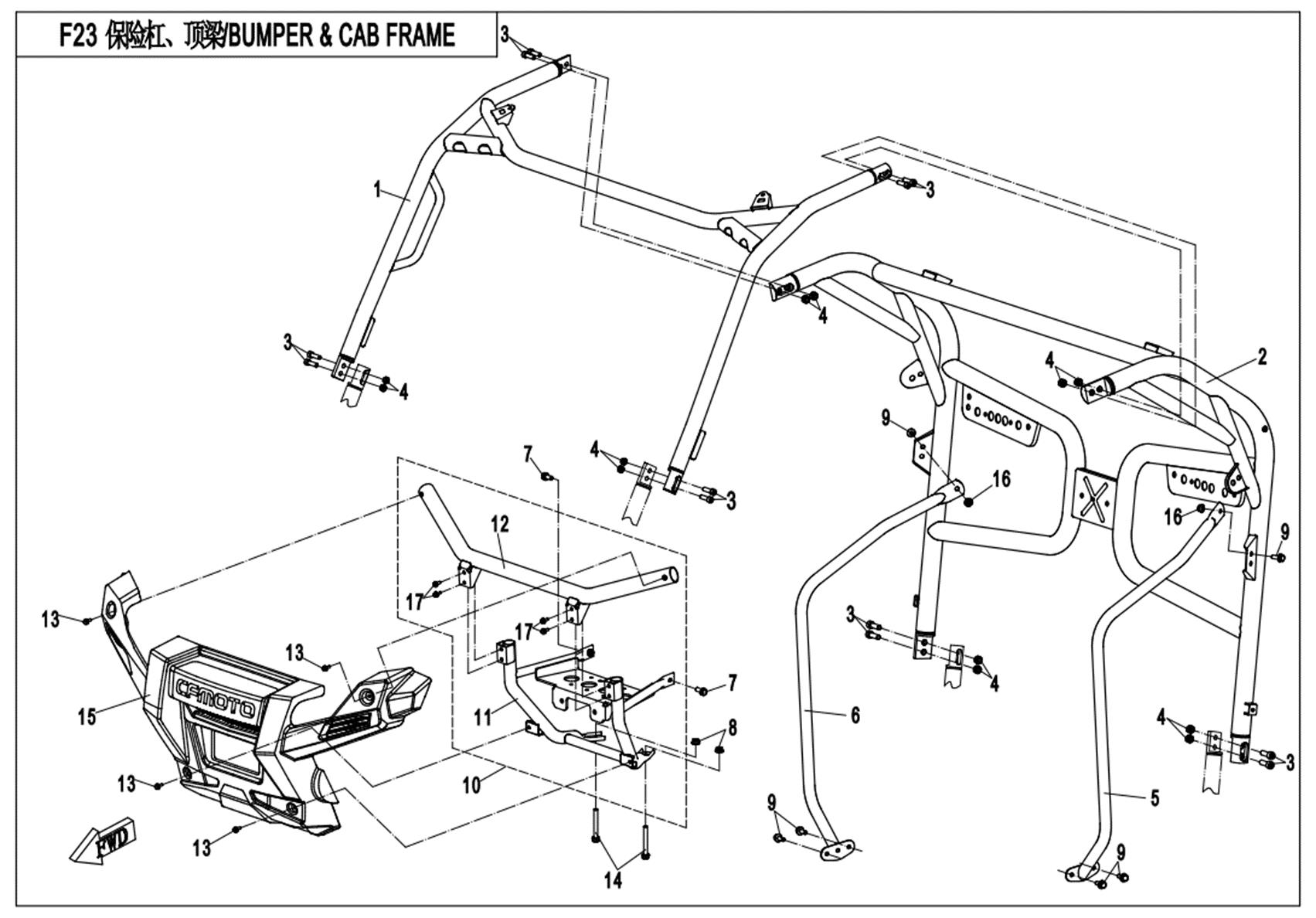 F23 - BUMPER & CAB FRAME