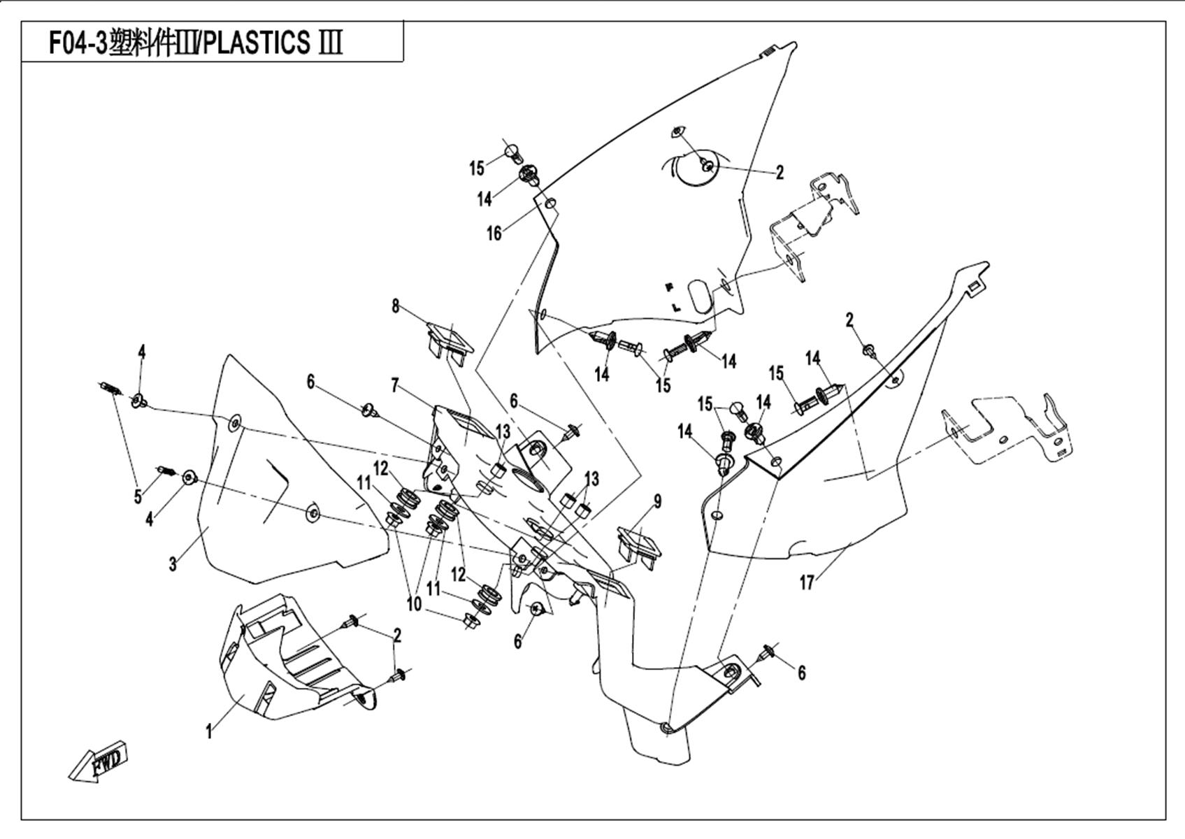 F04-3-A - PLASTICS III (SMALL WINDSHIELD)