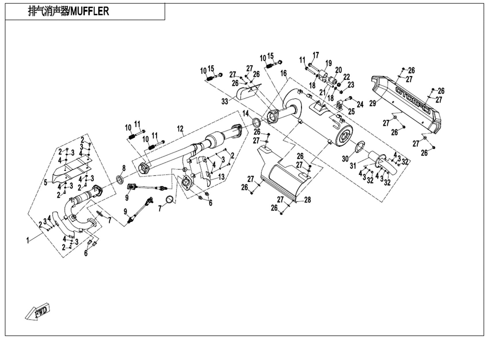 F02-1-A - MUFFLER(STANDARD)