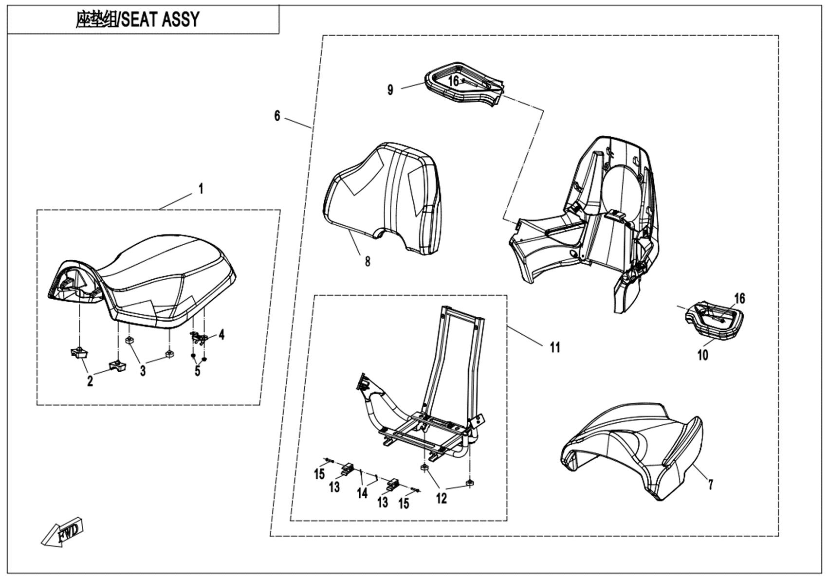 F13-A - SEAT -BLACK