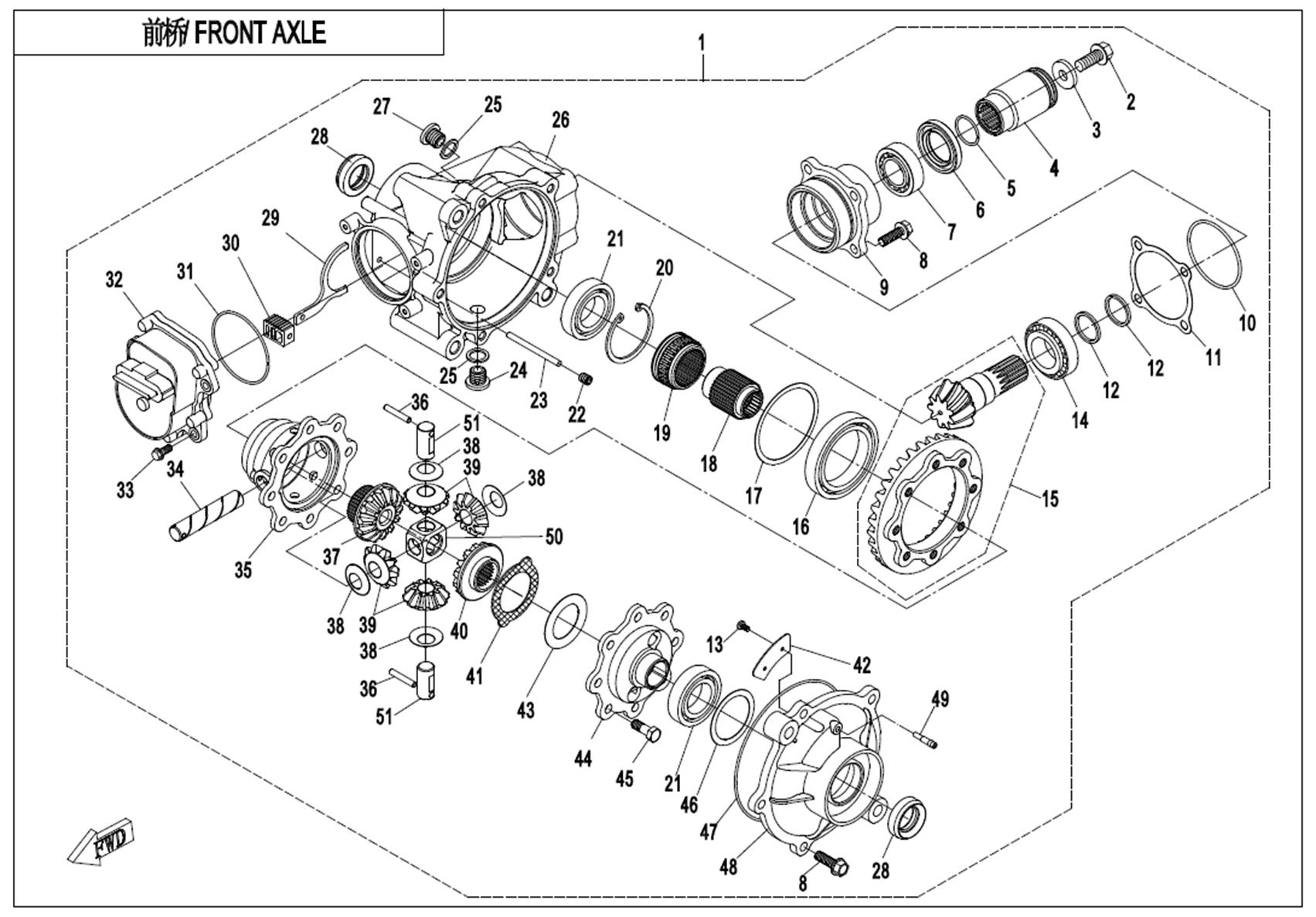 F31 - FRONT AXLE