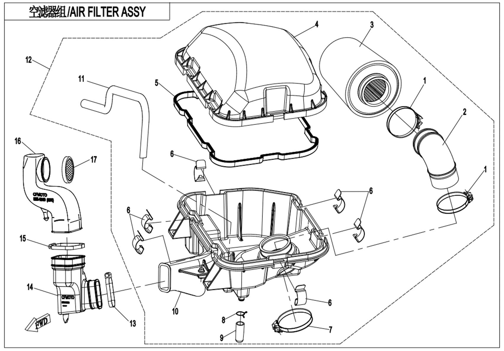 F41 - AIR FILTER ASSY.