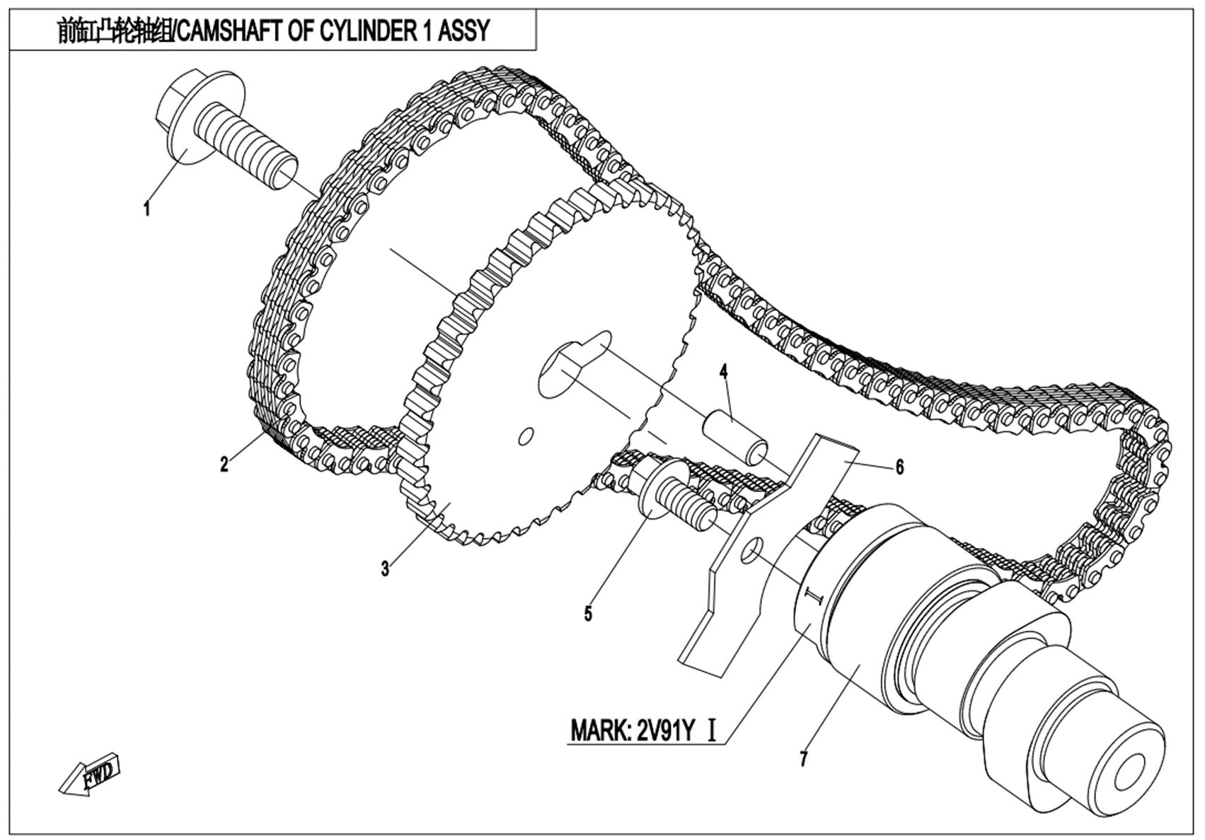 E02-4 - CAMSHAFT OF CYLINDER 1 ASSY