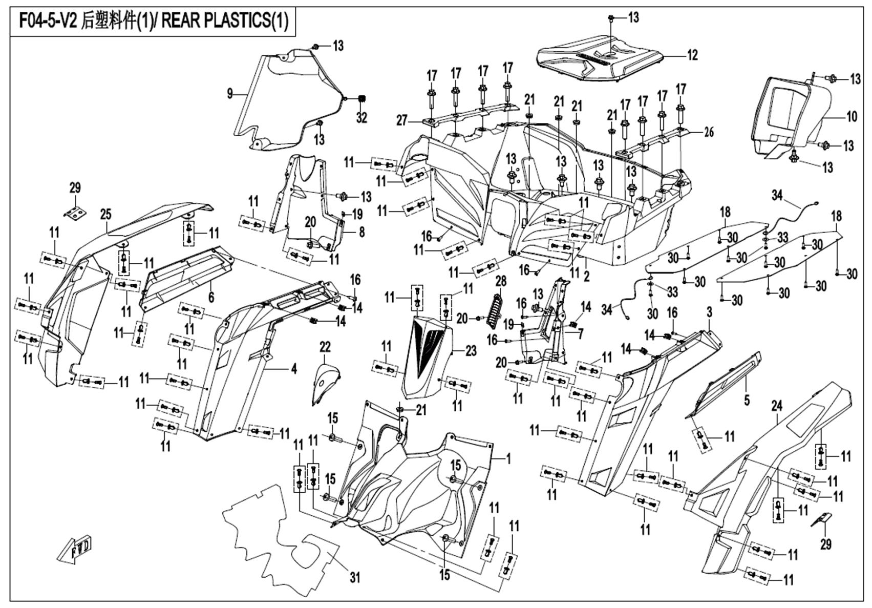 F04-5-V2 - REAR PLASTIC 1