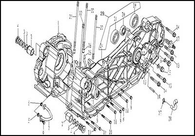 E01 - CRANKCASE ASSY