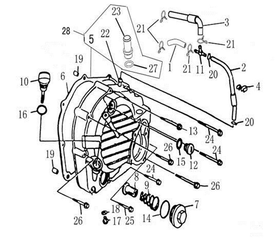 E03 - RIGHT CRANKCASE
