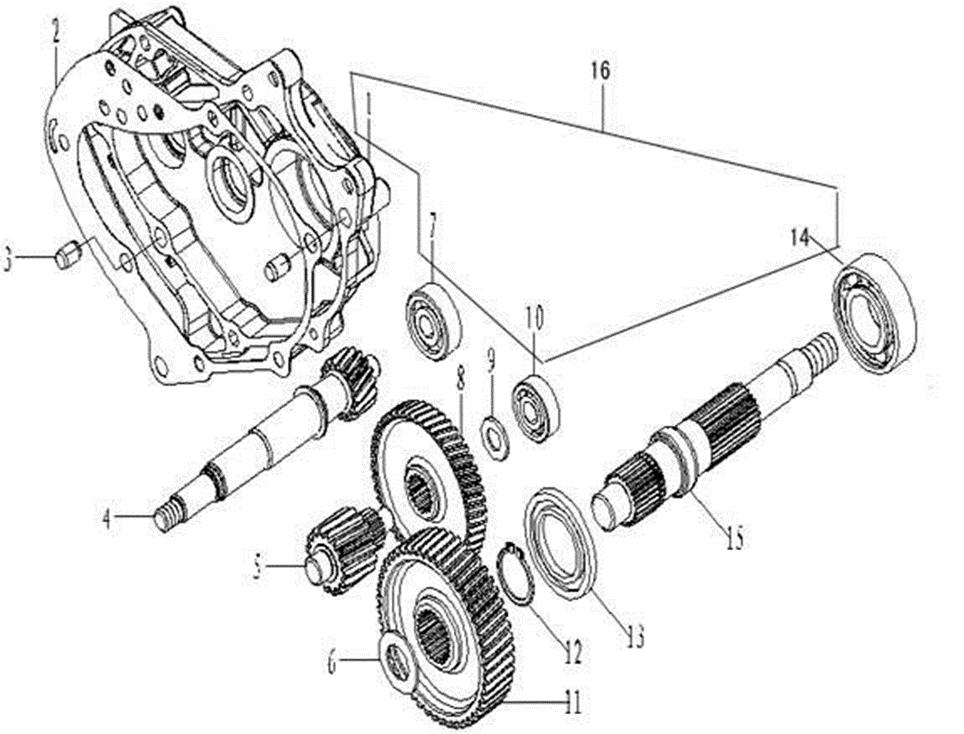 E13 - GEAR REDUCTION ASSY