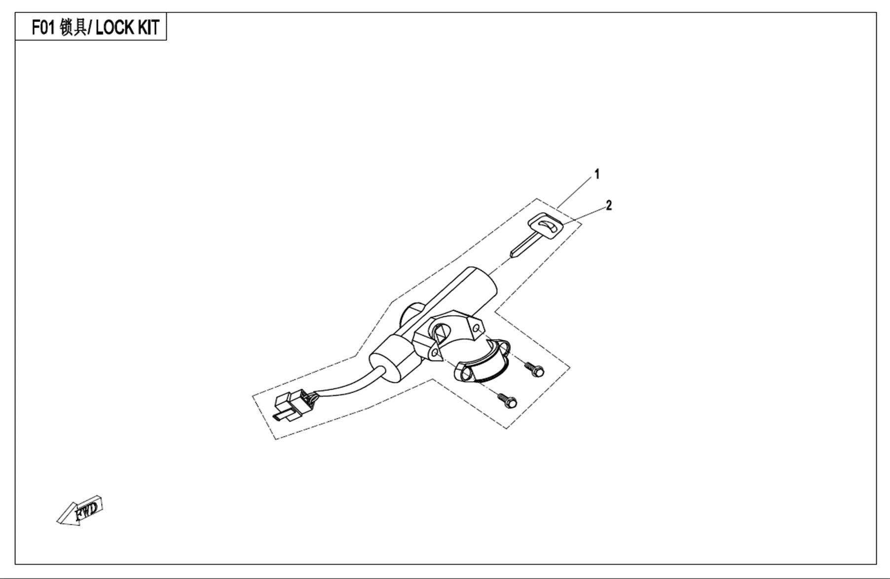F01-A - LOCK KIT(ORDINARY)