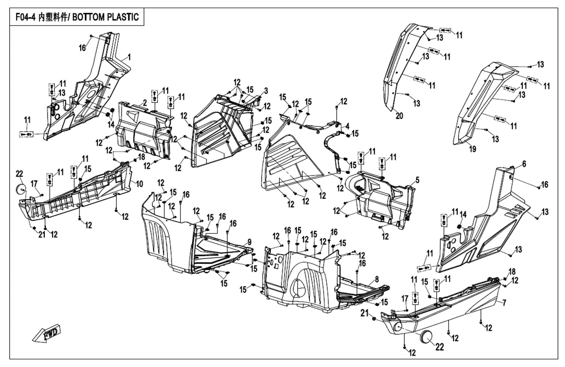 F04-4 - BOTTOM PLASTIC
