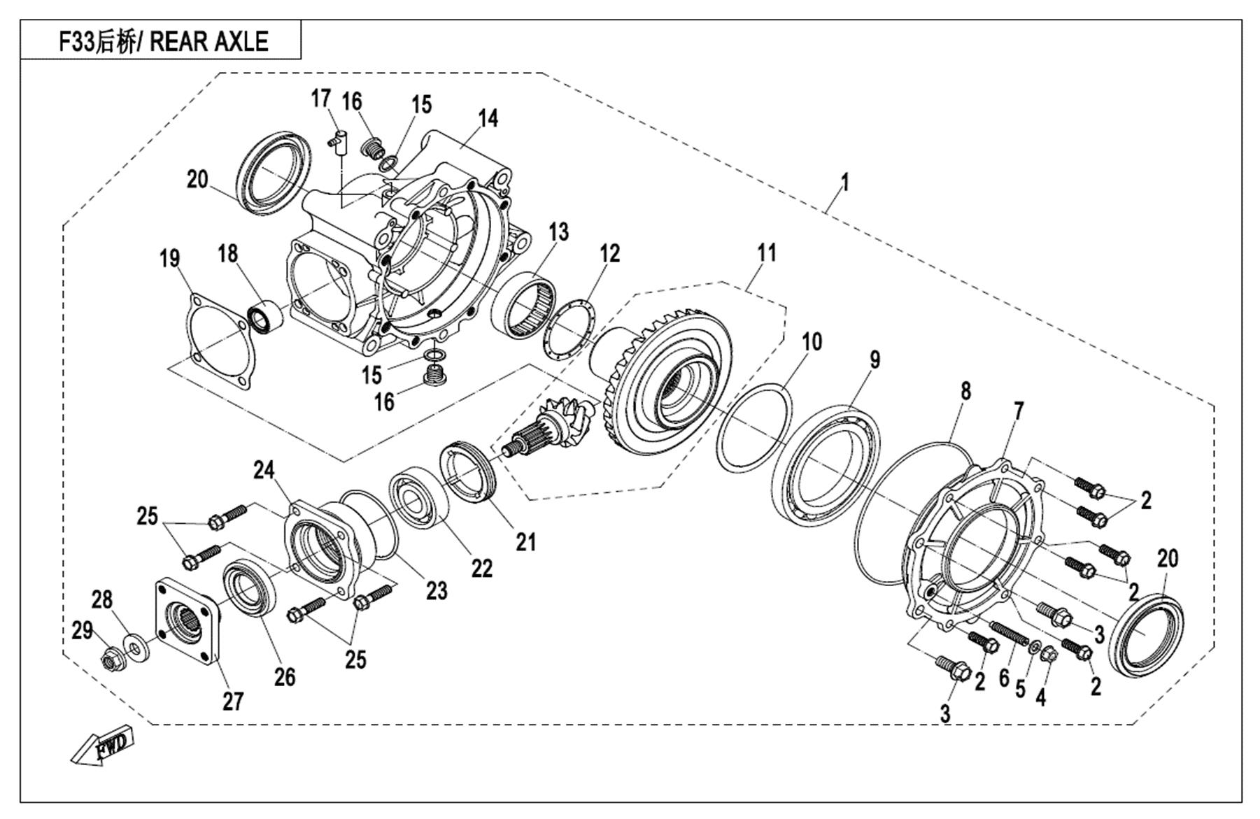 F33 - REAR AXLE