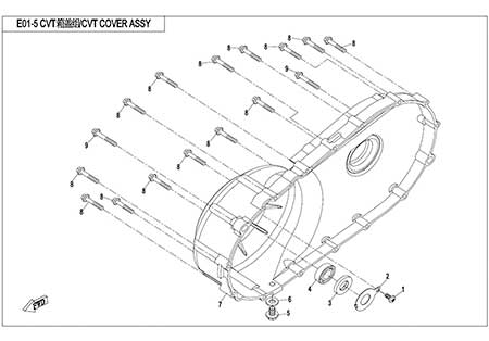 E01-5 - CVT COVER ASSY.