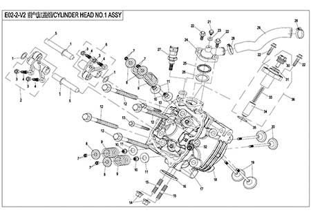 E02-2-V2 - CYLINDER HEAD NO.1 ASSY.