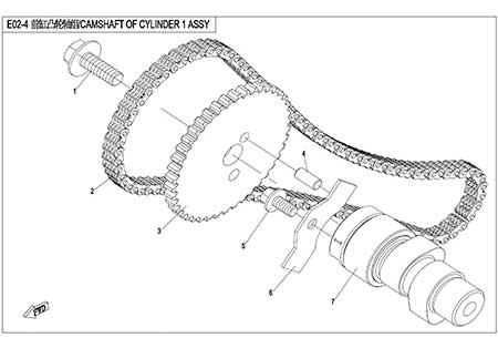 E02-4 - CAMSHAFT OF CYLINDER 1 ASSY.