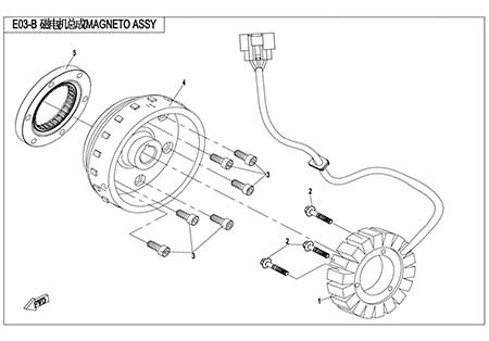 E03-B - MAGNETO ASSY.(WITH EPS)