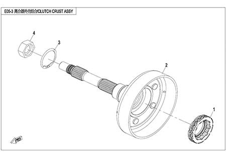 E05-3 - CLUTCH HOUSING ASSY