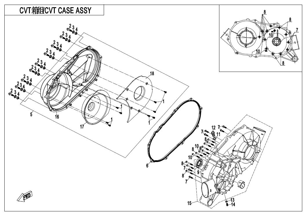 E01-3-V2 - CVT CASE ASSY.