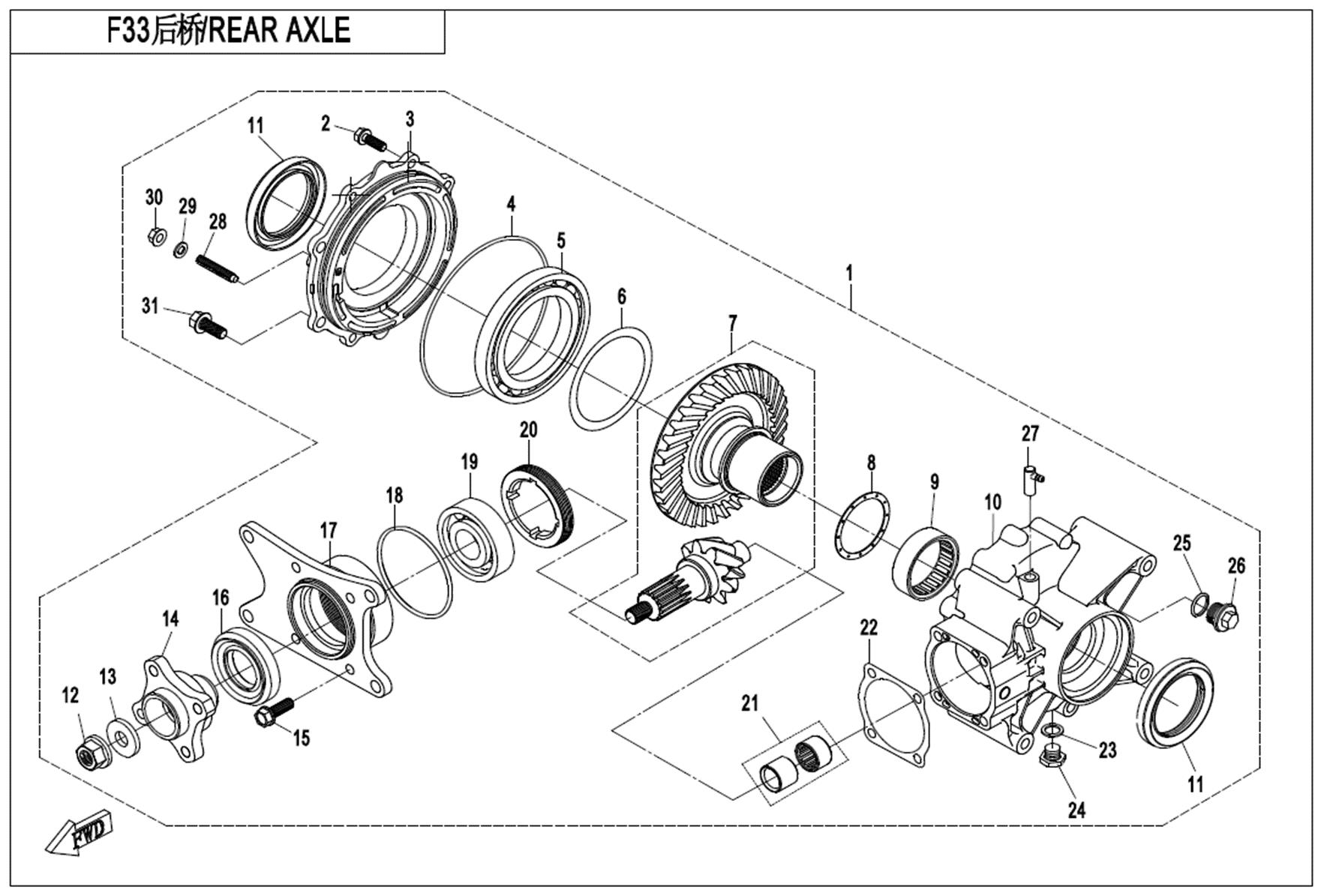 F33 - REAR AXLE