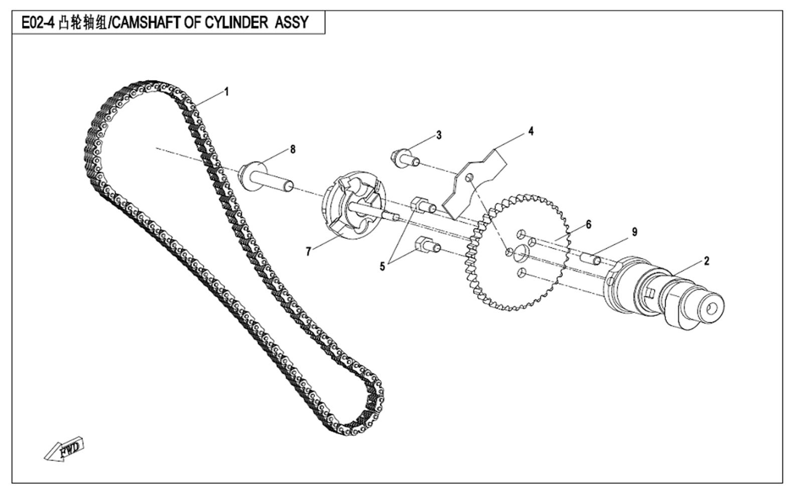 E02-4 - CAMSHAFT OF CYLINDER ASSY