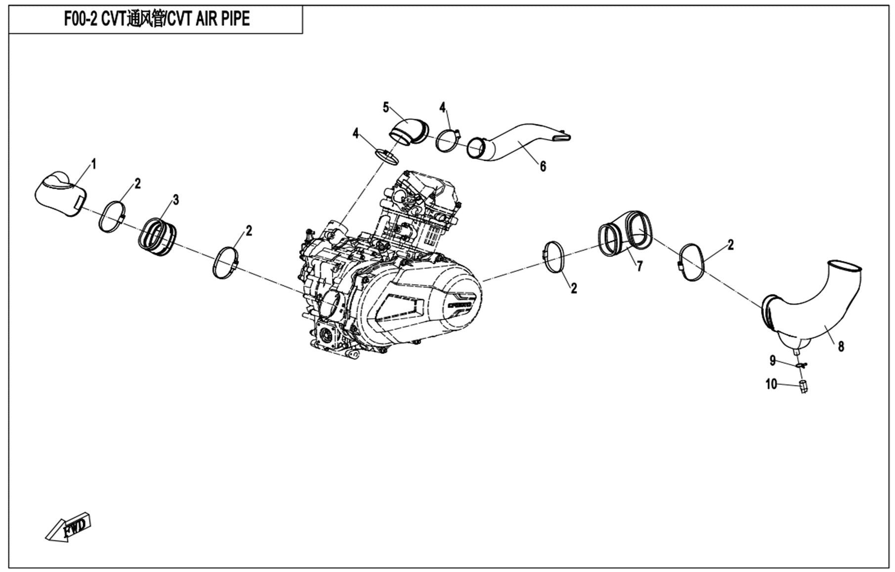 F00-2 - CVT AIR PIPE