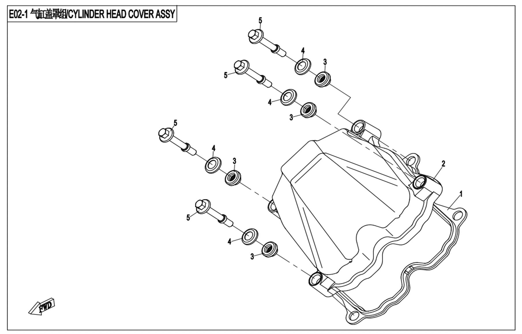 E02-1 - CYLINDER HEAD COVER ASSY