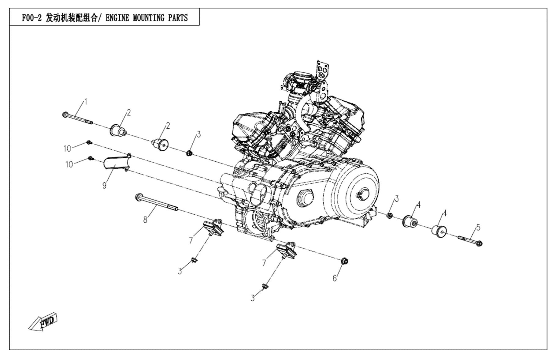 F00-2 - ENGINE MOUNTING PARTS