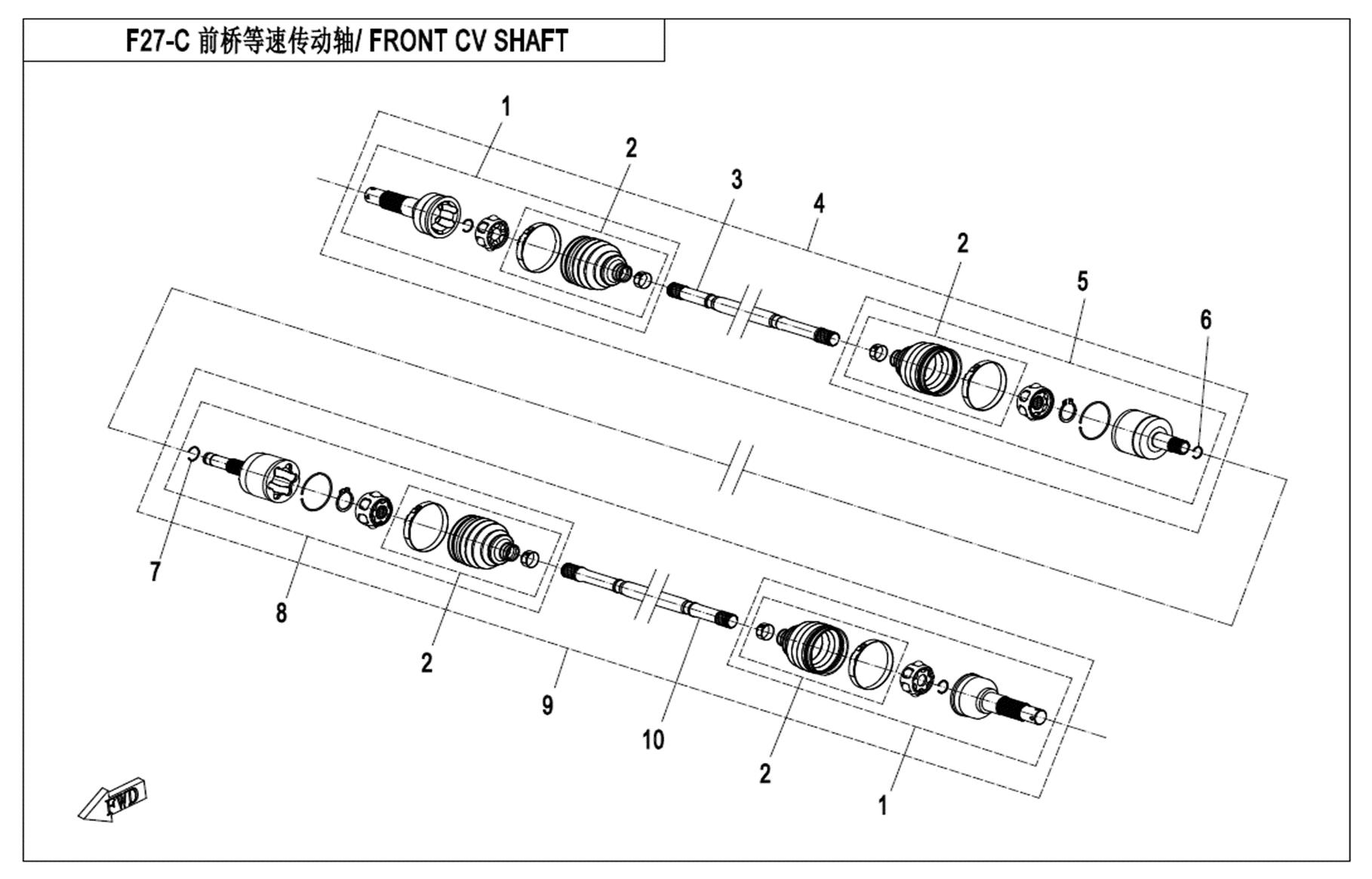 F27-C - FRONT CV SHAFT