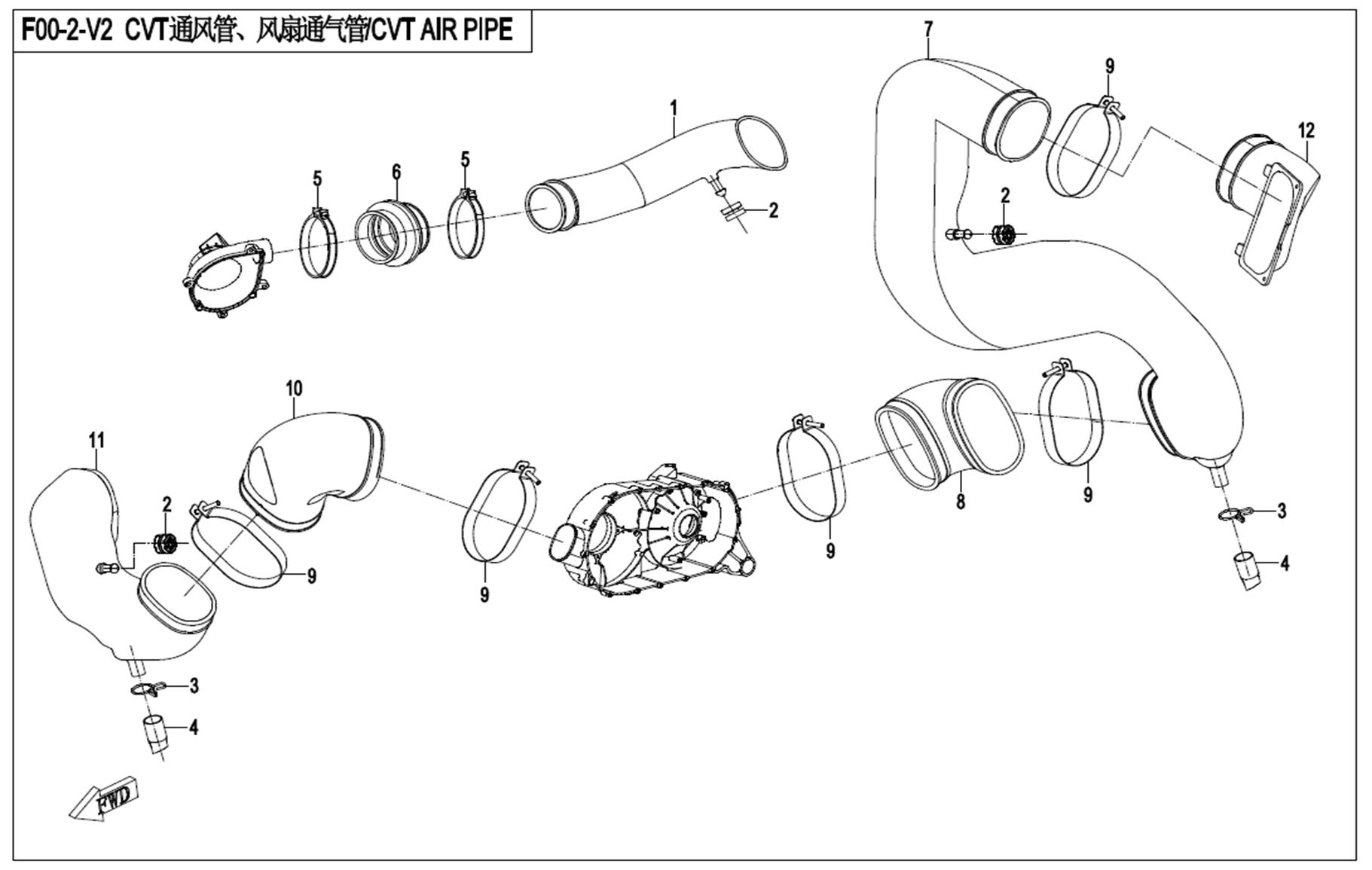 F00-2-V2 - CVT AIR PIPE